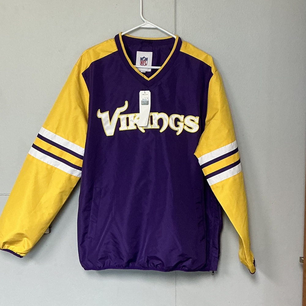 NFL Purple and Yellow Vikings Pullover Windbreaker